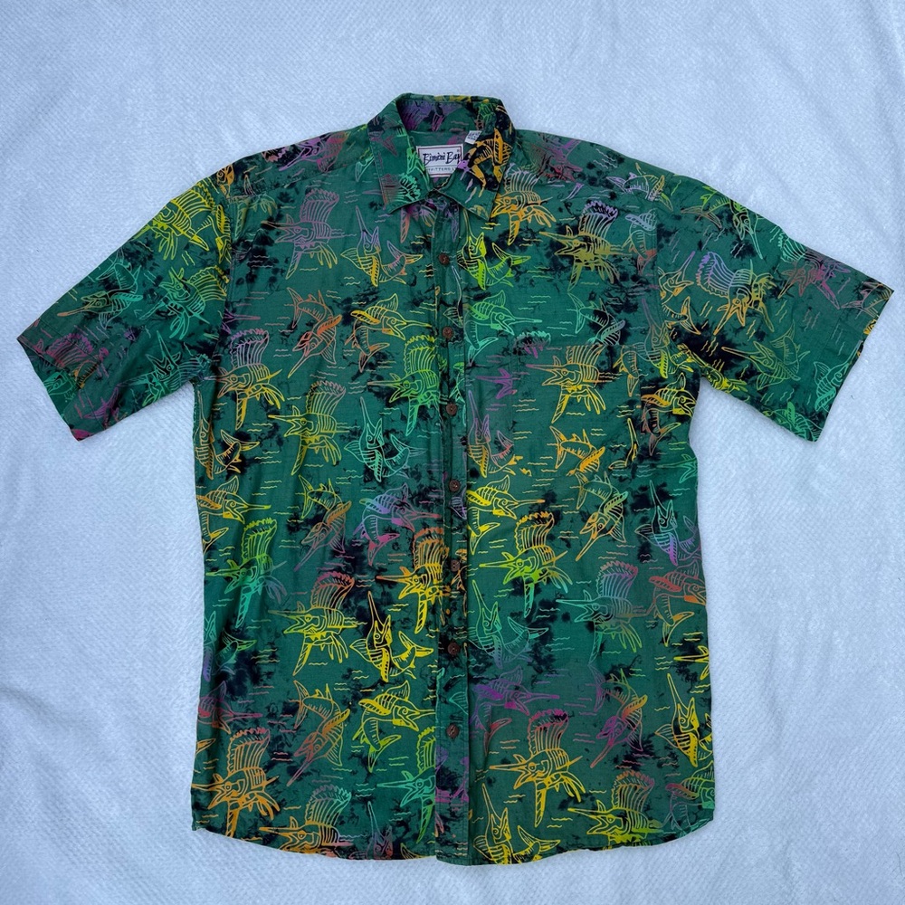 Vintage Bimini Bay Outfitter Short Sleeve Button Up
